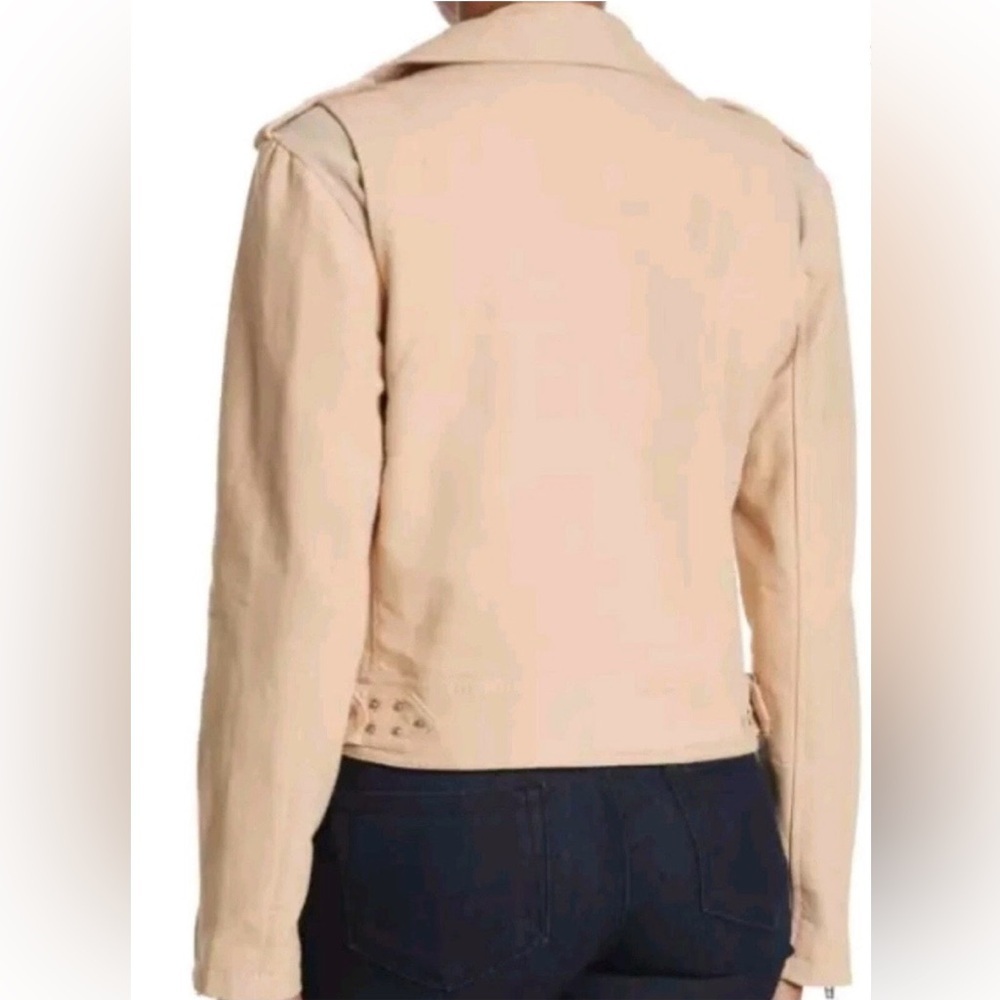 Blank NYC Women's Cream Leather Jacket - Picture 6 of 8